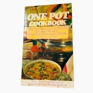 Vintage 1977 Recipes Book The One Pot Cookbook Old Meal Taste by Helen Baumert